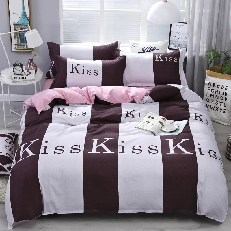 Coffee And White Stripe Pattern 3/4Pcs Duvet Cover Flat Bed Sheets + Pillowcase King Queen Full Twin Bedding Set Soft bedspread
Coffee And White Stripe Pattern 3/4Pcs Duvet Cover Flat Bed Sheets + Pillowcase King Queen Full Twin Bedding Set Soft bedspread