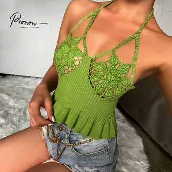 Prowow New Fashion Sexy Hollow out Halter Sun-top Women Crop Top Casual Beach Holiday Women Clothes Short Ladies Part Club Tops
Prowow New Fashion Sexy Hollow out Halter Sun-top Women Crop Top Casual Beach Holiday Women Clothes Short Ladies Part Club Tops