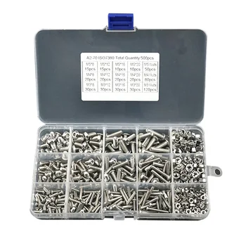 Economical 480Pcs M2-M4 Screws Set With Storage Box Stainless Steel Hex Socket Head Cap Screw Nut Kit ds99
Economical 480Pcs M2-M4 Screws Set With Storage Box Stainless Steel Hex Socket Head Cap Screw Nut Kit ds99