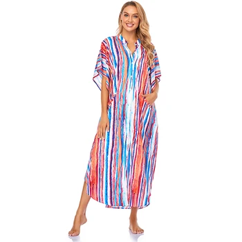 Bikini Cover up Multicolor Kaftan Beach Sarong Front Open Beach Cover up Robe Plage Tunic Kimono Pareos de playa Mujer Beachwear
Bikini Cover up Multicolor Kaftan Beach Sarong Front Open Beach Cover up Robe Plage Tunic Kimono Pareos de playa Mujer Beachwear