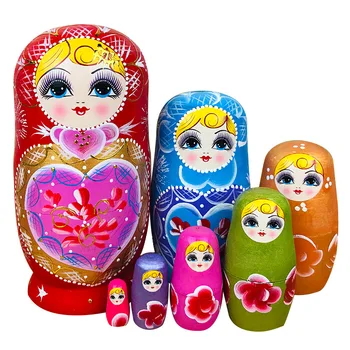Seven-storey Russian Doll Set Gifts Seven-storey Handicraft Wooden Toys Children's Gifts 
Seven-storey Russian Doll Set Gifts Seven-storey Handicraft Wooden Toys Children's Gifts