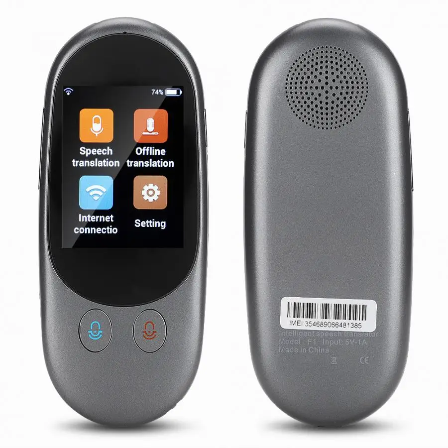 Voice Translator 2.4" IPS LCD Pocket Interpreter WIFI Smart Real Time Multilingual Simultaneous Translator instant translate
Voice Translator 2.4" IPS LCD Pocket Interpreter WIFI Smart Real Time Multilingual Simultaneous Translator instant translate