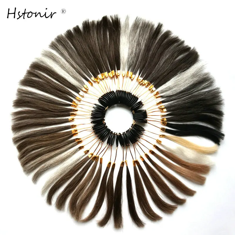 Hstonir Human Men Toupee Color Ring 63 Colors NI Chart Customized Order Tool | Шиньоны и парики