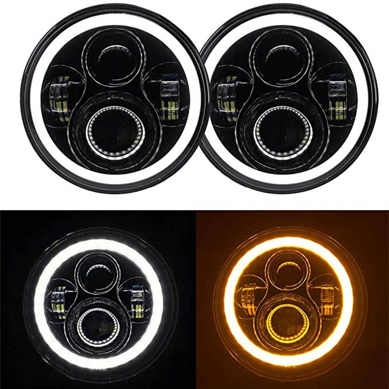 2pcs 7" LED DRL Headlights For VAZ 2101 7" Headlamps w Halo Ring Amber Turn Signal For lada niva 4x4 suzuki samurai
2pcs 7" LED DRL Headlights For VAZ 2101 7" Headlamps w Halo Ring Amber Turn Signal For lada niva 4x4 suzuki samurai