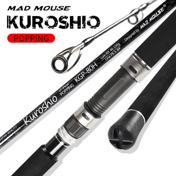 

Brand New Mad Mouse Kuroshio Popping Rod Full Fuji Parts Cross Carbon Boat ROD 2.4m 80H 2.64m 88XH 28kgs PE3-10 Saltwater Rod