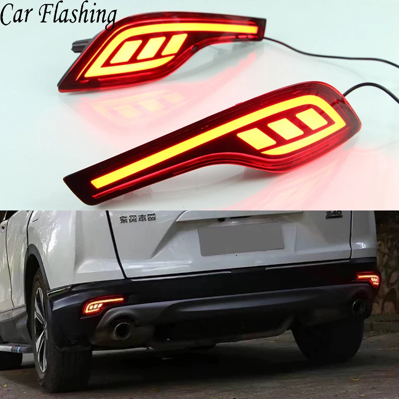 2PCS LED For Honda CRV 2017 2018 2019 Multi-function 12V Reflector Lamp Rear Fog Bumper Light Brake Foglight |