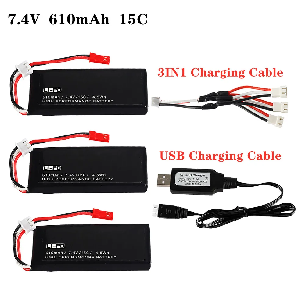 7.4V 610mAh lipo battery 15C 4.5WH battery With USB Charger Set For Hubsan X4 H502S H502E H216A RC Quadcopter Drone Parts
7.4V 610mAh lipo battery 15C 4.5WH battery With USB Charger Set For Hubsan X4 H502S H502E H216A RC Quadcopter Drone Parts