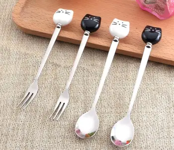 250PCS Ceramic Cat Spoons Stainless Steel Long Stirring Spoon Ice Cream Sugar Tea Dessert Soup Coffee Spoon Tea spoons
250PCS Ceramic Cat Spoons Stainless Steel Long Stirring Spoon Ice Cream Sugar Tea Dessert Soup Coffee Spoon Tea spoons