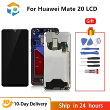 Écran tactile LCD de remplacement avec châssis, 6.53 pouces, Grade AAA, pour Huawei Mate 20=