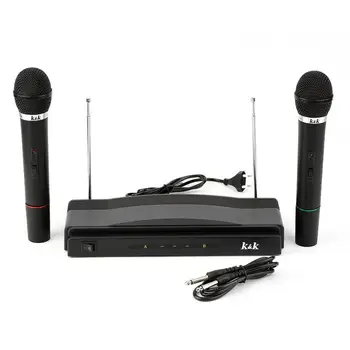 75KHz Professional WIRELESS MICROPHONE SYSTEM Dual handheld microphone 2 channels karaoke stage
75KHz Professional WIRELESS MICROPHONE SYSTEM Dual handheld microphone 2 channels karaoke stage