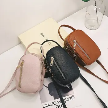 Fashion Sling Mini Bag Female Soft Leather Mini Phone Bag Student Hipster Shoulder Bag
Fashion Sling Mini Bag Female Soft Leather Mini Phone Bag Student Hipster Shoulder Bag
