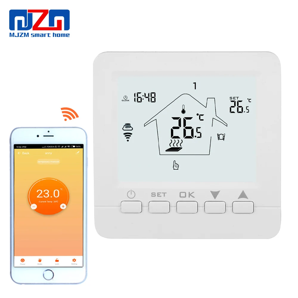 WiFi Thermostat Temperature Controller Electric floor Heating Programmable Thermostats Works with Alexa Google Home
WiFi Thermostat Temperature Controller Electric floor Heating Programmable Thermostats Works with Alexa Google Home