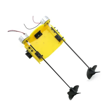 DIY Handmade Toy Boat Kit Electric Two Motor Propeller Power Driven Remote Control Boat RC Model
DIY Handmade Toy Boat Kit Electric Two Motor Propeller Power Driven Remote Control Boat RC Model