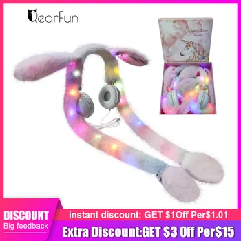 Fun rabbit wire headphone Girl Rabbit Cartoon Headhand With Gift Box Controllable LED Light Head-mounted Headset Universal phone
Fun rabbit wire headphone Girl Rabbit Cartoon Headhand With Gift Box Controllable LED Light Head-mounted Headset Universal phone