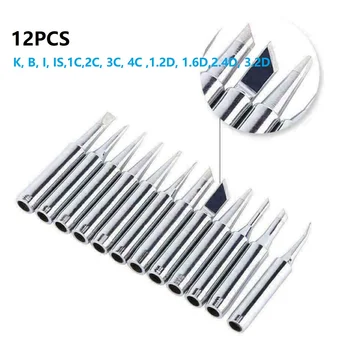 12pcs Set Soldering Iron Tips Bits Metalworking For Hakko 907/933/926/937 Station Hand Power Tools Accessories Equipment
12pcs Set Soldering Iron Tips Bits Metalworking For Hakko 907/933/926/937 Station Hand Power Tools Accessories Equipment