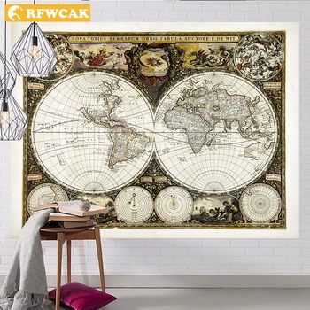 Personality Watch Handmade Retro World Map Wall Covering Background Cloth Internet Celebrity Tapestry Room Decoration
Personality Watch Handmade Retro World Map Wall Covering Background Cloth Internet Celebrity Tapestry Room Decoration