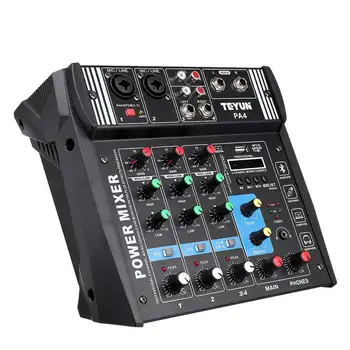 100W Professional 4 Channel Sound Karaoke bluetooth Mixer DJ Equipment Audio Sound Console Mixing Live Amplifier for KTV Stage
100W Professional 4 Channel Sound Karaoke bluetooth Mixer DJ Equipment Audio Sound Console Mixing Live Amplifier for KTV Stage