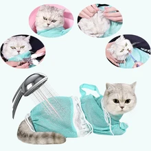 Mesh Cat Grooming Bathing Bag Adjustable Cats Washing Bags Restraint Bag Prevent Scratching for Pet Nail Trimming Injecting 
Mesh Cat Grooming Bathing Bag Adjustable Cats Washing Bags Restraint Bag Prevent Scratching for Pet Nail Trimming Injecting