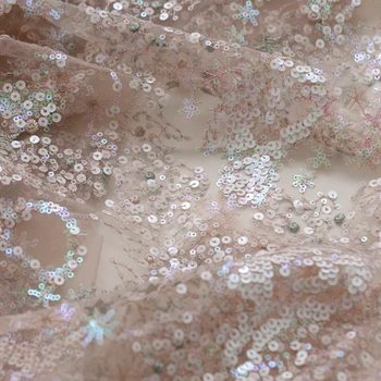 High quality lace fabric Bean paste powder embroidered with love beads tissu Dress cheongsam hand DIY material
High quality lace fabric Bean paste powder embroidered with love beads tissu Dress cheongsam hand DIY material