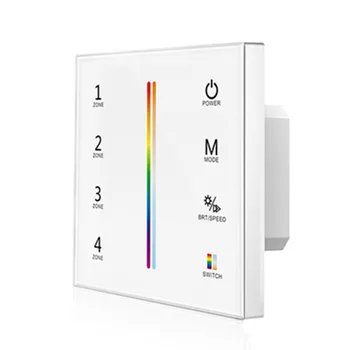85-265VAC 4 Zones 2.4G RGB+ Color Temperature Touch Panel Remote Control T15-1 RGB+CCT vertical bar DMX512 panel master Control
85-265VAC 4 Zones 2.4G RGB+ Color Temperature Touch Panel Remote Control T15-1 RGB+CCT vertical bar DMX512 panel master Control