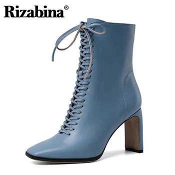 Rizabina Size 34-43 Women Ankle Boots Fashion Cross Strap High Heel Winter Shoes Woman Zipper Office Lady Street Footwear 
Rizabina Size 34-43 Women Ankle Boots Fashion Cross Strap High Heel Winter Shoes Woman Zipper Office Lady Street Footwear