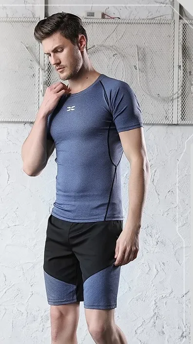 2 Pcs/Sets Men's Fitness&Training Sportswear four-piece double short sleeve+double shorts 
2 Pcs/Sets Men's Fitness&Training Sportswear four-piece double short sleeve+double shorts