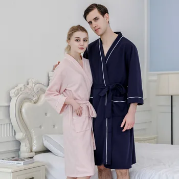 Kimono Bathrobe For Lovers Plus Size 3XL Sleepwear Casual Robe Gown Soft Nightwear Home Clothes Loose Negligee Lougne Nightgown
Kimono Bathrobe For Lovers Plus Size 3XL Sleepwear Casual Robe Gown Soft Nightwear Home Clothes Loose Negligee Lougne Nightgown
