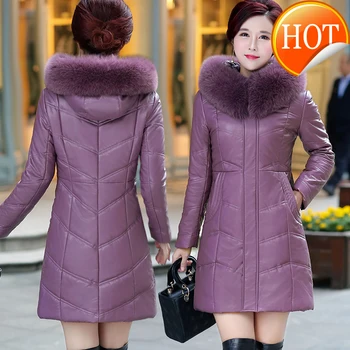 Jacket Real Leather Winter Jacket Women Fur Collar Korean Long Coat Female Down Jacket Plus Size Chaqueta Mujer MY3415
Jacket Real Leather Winter Jacket Women Fur Collar Korean Long Coat Female Down Jacket Plus Size Chaqueta Mujer MY3415