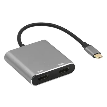 4 In 1 5Gbps Type C 3.0 To Dual HDMI 4K Hub Metal USB Adapter Laptop PC Splitter Extention PD Charge For Mac OS For Windows
4 In 1 5Gbps Type C 3.0 To Dual HDMI 4K Hub Metal USB Adapter Laptop PC Splitter Extention PD Charge For Mac OS For Windows