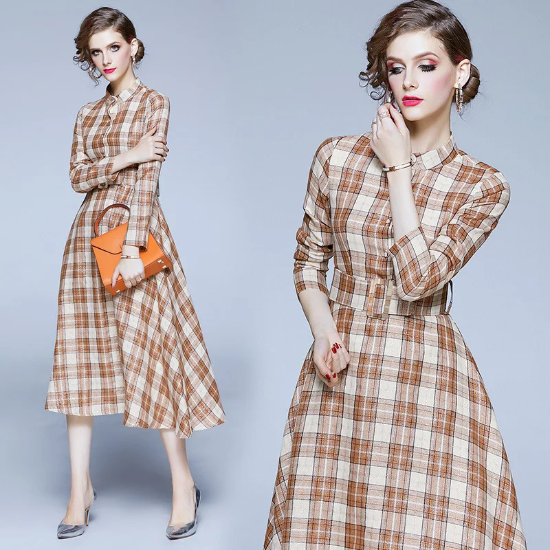 Large Austrian WOMEN'S Dress 2020 Spring New Style Mid-length Waist Hugging Slimming A- line Skirt Plaid Dress
Large Austrian WOMEN'S Dress 2020 Spring New Style Mid-length Waist Hugging Slimming A- line Skirt Plaid Dress