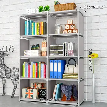 5 Tier 8 Cube Simple Bookshelf Stainless Steel Easy Moving Assembled kid Shelf Bookcase forCreative Modern Small Home Decoration
5 Tier 8 Cube Simple Bookshelf Stainless Steel Easy Moving Assembled kid Shelf Bookcase forCreative Modern Small Home Decoration