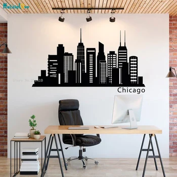 Office Wall Decal Chicago Skyline Wall Decals Murals City Silhouette Vinyl Stickers Custom Color Size You Want YT2526
Office Wall Decal Chicago Skyline Wall Decals Murals City Silhouette Vinyl Stickers Custom Color Size You Want YT2526