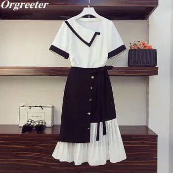 Chic Button Design Irregular Pleated Skirt Two piece set Women Summer New Fashion Hit Color Chiffon Shirt and Fishtail Skirt Set
Chic Button Design Irregular Pleated Skirt Two piece set Women Summer New Fashion Hit Color Chiffon Shirt and Fishtail Skirt Set