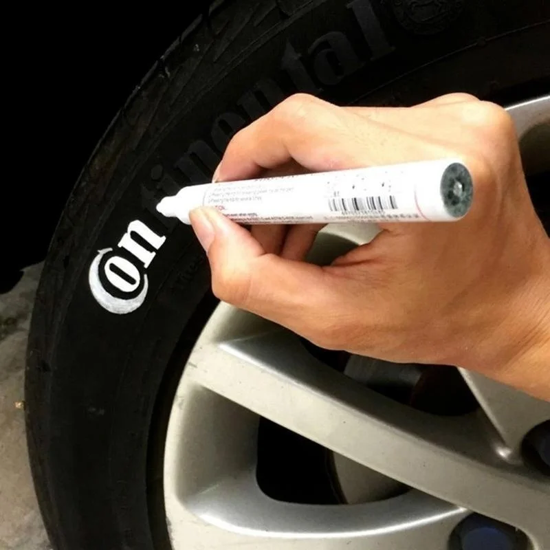 Белый водонепроницаемый резиновый маркер с перманентной краской ручка для