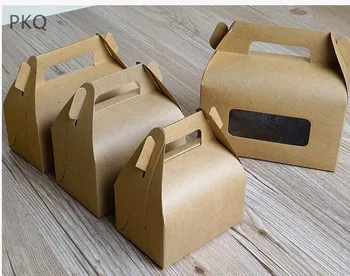 20pcs Clear Window Cake Box Brown Kraft Paper Gift Box Craft Cupcake Packaging Box with handle Cookie/Muffin Packing Boxes
20pcs Clear Window Cake Box Brown Kraft Paper Gift Box Craft Cupcake Packaging Box with handle Cookie/Muffin Packing Boxes