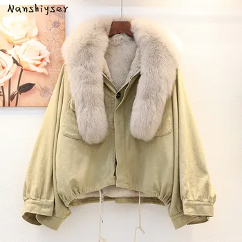 Fashion Removable Real Fox Fur Collar Rabbit Fur Liner Women Jacket Winter Thick Warm Drawstring Oversize Parka Outerwear Female
Fashion Removable Real Fox Fur Collar Rabbit Fur Liner Women Jacket Winter Thick Warm Drawstring Oversize Parka Outerwear Female
