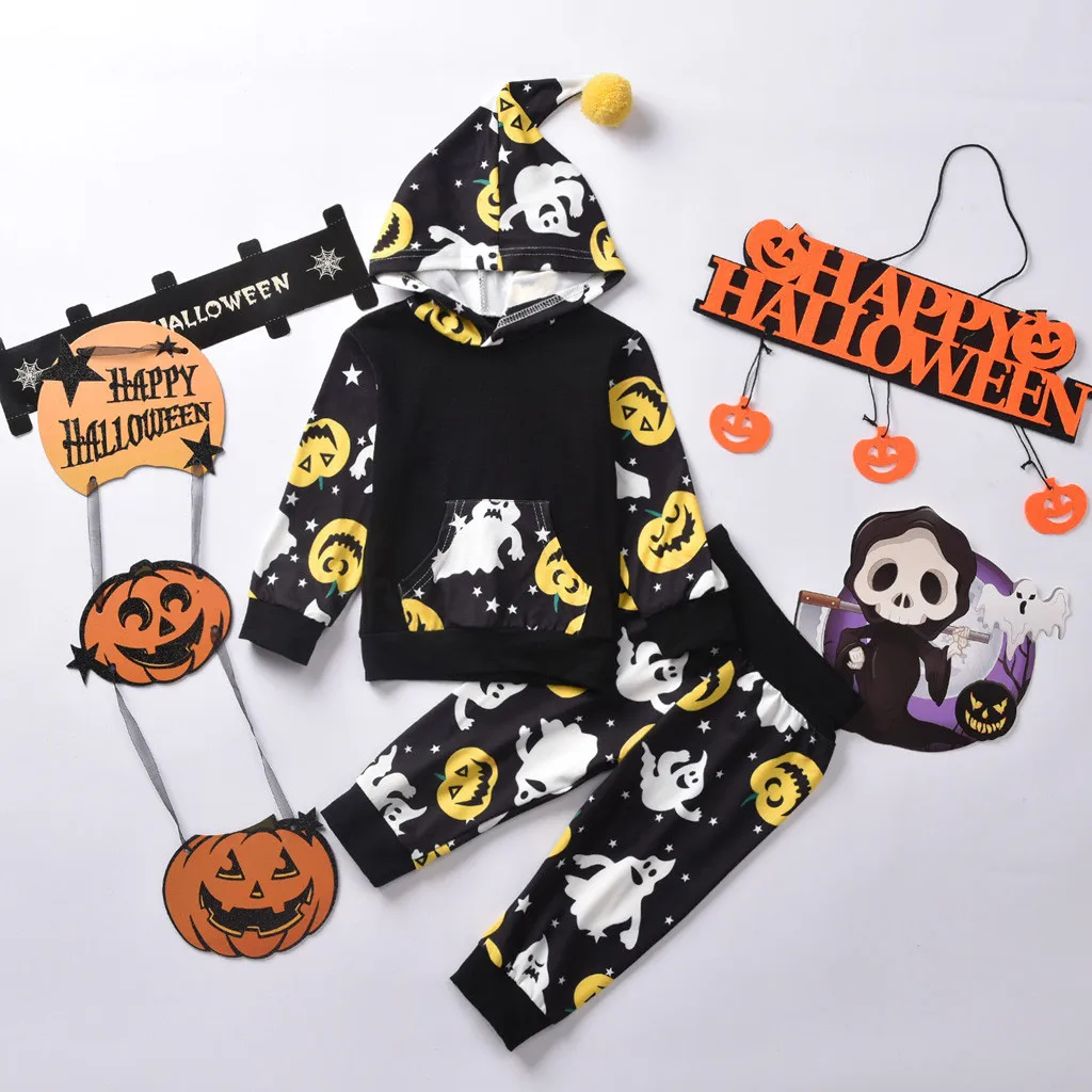MUQGEW Newest Toddler Children Set 2019 Kid Baby Hooded Hallowmas Sets Boy Pumpkin Ghost Sweatshirt Pants Outfits roupa infantil
MUQGEW Newest Toddler Children Set 2019 Kid Baby Hooded Hallowmas Sets Boy Pumpkin Ghost Sweatshirt Pants Outfits roupa infantil