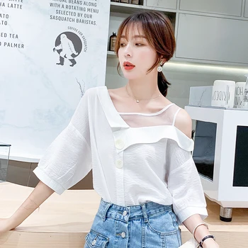 Sweet Very Fairy Shoulder Top Women's Summer 2020 New Trendy Chiffon Shirt Short Sleeve Blouse Women Jfmhrx 
Sweet Very Fairy Shoulder Top Women's Summer 2020 New Trendy Chiffon Shirt Short Sleeve Blouse Women Jfmhrx