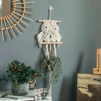 Handwoven Macrame Owl Tapestry Plant Hangers Indoor Hanging Basket Flower Pot Holder Basket Home Garden Decoration
Handwoven Macrame Owl Tapestry Plant Hangers Indoor Hanging Basket Flower Pot Holder Basket Home Garden Decoration