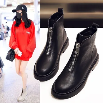 boots women's British style autumn new style net red, thin and versatile naked boots, leather front zipper inside
boots women's British style autumn new style net red, thin and versatile naked boots, leather front zipper inside