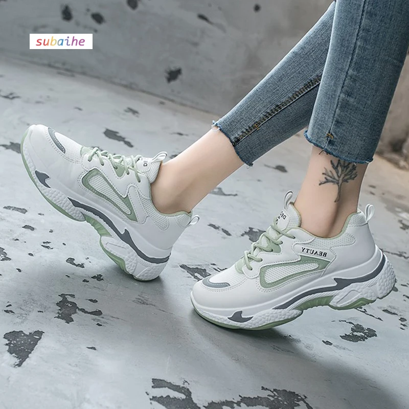 Women Platform Chunky Sneakers 5cm high lace-up Casual MD Shoes luxury Designer Old Dad female fashion Girl Sneakers 2020
Women Platform Chunky Sneakers 5cm high lace-up Casual MD Shoes luxury Designer Old Dad female fashion Girl Sneakers 2020