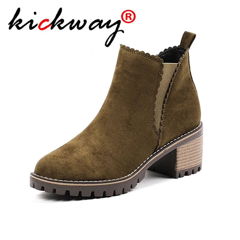 Women Ankle Boots Elastic Round Toe Footwear Thick Hoof Heels Female Boot Casual Shoes Women 2019 New Winter Large Size 34-43
Women Ankle Boots Elastic Round Toe Footwear Thick Hoof Heels Female Boot Casual Shoes Women 2019 New Winter Large Size 34-43