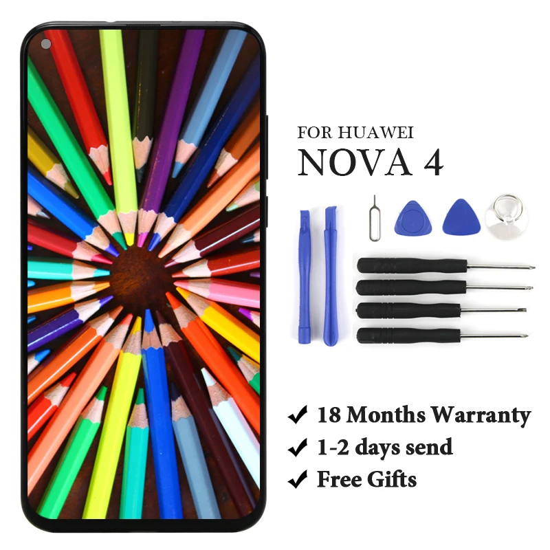 For Nova 4 LCD Display Assembly Replacement With Touch Screen For Nova 4 LCD with tools
For Nova 4 LCD Display Assembly Replacement With Touch Screen For Nova 4 LCD with tools