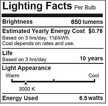 lighting facts 暖白