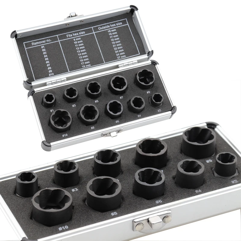 Yalku Bolt Nut Remover Extractor Damaged Bolt Nut Hex Remover Removal Tools Set With Box 10pcs Manual Combination Tool
Yalku Bolt Nut Remover Extractor Damaged Bolt Nut Hex Remover Removal Tools Set With Box 10pcs Manual Combination Tool