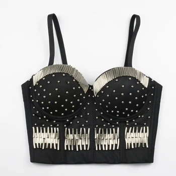 Summer Women Fashion Black Crop Top 2020 Sexy Style Ladies Vestidos Strapless Sleeveless Spaghettli Strap Diamonds Short Tops 
Summer Women Fashion Black Crop Top 2020 Sexy Style Ladies Vestidos Strapless Sleeveless Spaghettli Strap Diamonds Short Tops