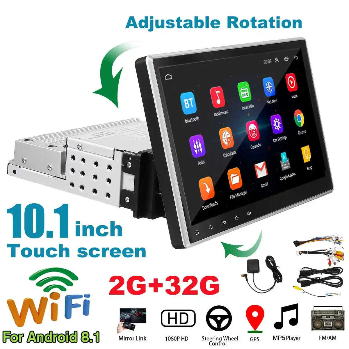 Car Radio 1 Din Car Radio bluetooth Wifi Car Player Navigation All-in-One Machine Android 8.1 32G Memory Car Player 10 inch
Car Radio 1 Din Car Radio bluetooth Wifi Car Player Navigation All-in-One Machine Android 8.1 32G Memory Car Player 10 inch