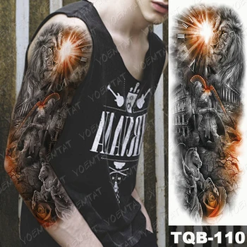 Large Arm Sleeve Tattoo Lion Roman Warrior Samurai Waterproof Temporary Tatto Sticker Wolf Skull Dragon Body Art Full Fake Tatoo
Large Arm Sleeve Tattoo Lion Roman Warrior Samurai Waterproof Temporary Tatto Sticker Wolf Skull Dragon Body Art Full Fake Tatoo