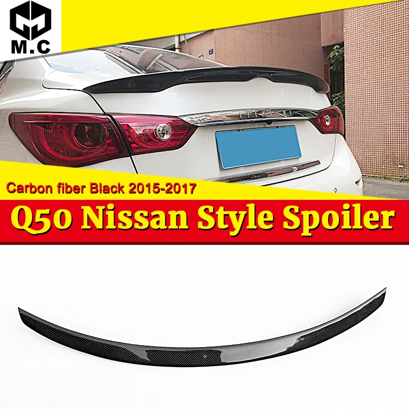 FitFor infiniti Q50 Nissan Style Rear Spoiler High-quality Carbon Fiber Rear Frunk Spoiler Wing Lip car styling Auto Part 2015+
FitFor infiniti Q50 Nissan Style Rear Spoiler High-quality Carbon Fiber Rear Frunk Spoiler Wing Lip car styling Auto Part 2015+