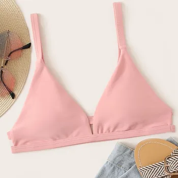 Pink Sexy V-Neck Sling Swimsuit With Push Up Bra Women Bikini Solid Color Padded Swimwear Bathing Beachwear Swimming top Banador
Pink Sexy V-Neck Sling Swimsuit With Push Up Bra Women Bikini Solid Color Padded Swimwear Bathing Beachwear Swimming top Banador